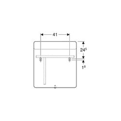 Geberit Option Square Lichtspiegel Beleuchtung oben, Breite 60cm, Höhe 65cm, Alumini... GEBERIT-819260000 4022009328042 (Abb. 1)