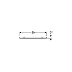 Geberit Option Square Lichtspiegel Beleuchtung oben, Breite 60cm, Höhe 65cm, Alumini... GEBERIT-819260000 4022009328042 (Abb. 1)