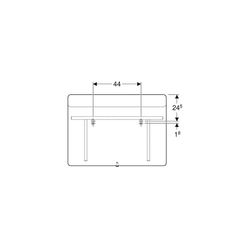 Geberit Option Square Lichtspiegel Beleuchtung oben, Breite 90cm, Höhe 65cm, Alumini... GEBERIT-819200000 4022009327625 (Abb. 1)