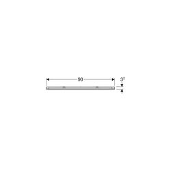 Geberit Option Square Lichtspiegel Beleuchtung oben, Breite 90cm, Höhe 65cm, Alumini... GEBERIT-819200000 4022009327625 (Abb. 1)