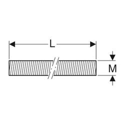 Geberit Gewindestange Länge 200cm Verzinkt... GEBERIT-362834261 4025410752796 (Abb. 1)