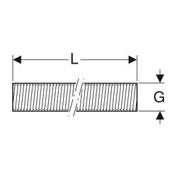 Geberit Gewinderohr G 1″, Länge 200cm, galvanisch verzinkt... GEBERIT-362854261 4025410752949 (Abb. 1)