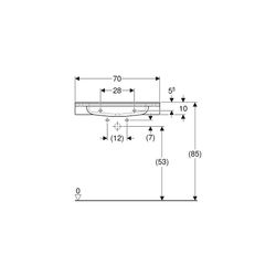 Geberit Publica Waschtisch eckiges Design, Ausschnitten barrierefrei demenzgerecht B... GEBERIT-500666014 4025410753571 (Abb. 1)