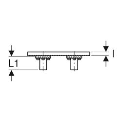 Geberit Anschlusswinkel 90 Grad mit Außengewinde MF 1/2", vormontiert, zweifach AD 1... GEBERIT-632863002 4025410760111 (Abb. 1)