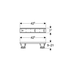 Geberit Set Füße, Traversen, mit Wandanker, für Badewanne aus Sanitäracryl... GEBERIT-554910001 4025410749772 (Abb. 1)