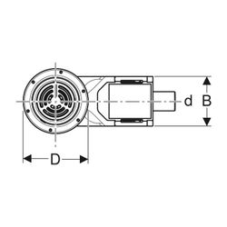 Geberit Duschbodenablauf für Bodenbeläge aus Vinyl, für Estrichhöhe am Einlauf 114-2... GEBERIT-154055001 4025410743336 (Abb. 1)