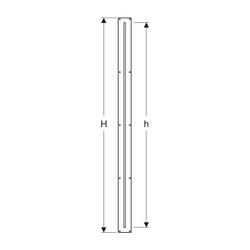 Geberit Duofix Element für Walk-in-Duschwand 10,8x208,8x5,2cm... GEBERIT-111596001 4025416454502 (Abb. 1)