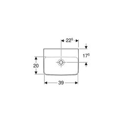 Geberit Renova Plan Handwaschbecken, 45x17x34cm, ohne Hahnloch, ohne Überlauf, Weiß... GEBERIT-501627001 4025410858245 (Abb. 1)