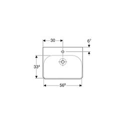 Geberit Smyle Square Waschtisch, Breite 60cm, Tiefe 48cm, Hahnloch mittig, ohne Über... GEBERIT-501732001 4025410870568 (Abb. 1)