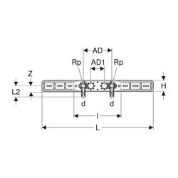 Geberit FlowFit Anschlusswinkel 90 Grad vormontiert, zweifach, abgesetzt, d 20mm, Rp... GEBERIT-619661001 4025416602606 (Abb. 1)