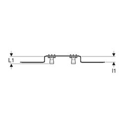 Geberit FlowFit Anschlusswinkel 90 Grad vormontiert, zweifach, abgesetzt, d 20mm, Rp... GEBERIT-619661001 4025416602606 (Abb. 1)