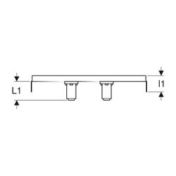 Geberit FlowFit Anschlusswinkel 90 Grad vormontiert, zweifach, gerade, d 20mm, Rp 1/... GEBERIT-619671001 4025416602613 (Abb. 1)