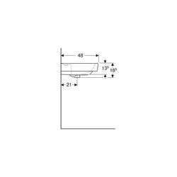 Geberit Renova Plan Waschtisch, Breite 60cm, Tiefe 48cm, Hahnloch mittig, ohne Überl... GEBERIT-501637001 4025410858191 (Abb. 1)