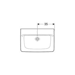 Geberit Renova Plan Waschtisch, Breite 70cm, Tiefe 48cm, ohne Hahnloch, Überlauf sic... GEBERIT-501646001 4025410858726 (Abb. 1)