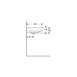 Geberit Renova Plan Waschtisch, Breite 70cm, Tiefe 48cm, ohne Hahnloch, ohne Überlau... GEBERIT-501647008 4025410858672 (Abb. 1)
