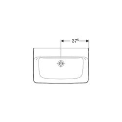 Geberit Renova Plan Waschtisch, Breite 75cm, Tiefe 48cm, ohne Hahnloch, ohne Überlau... GEBERIT-501693008 4025410867889 (Abb. 1)