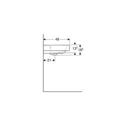 Geberit Renova Plan Waschtisch, Breite 85cm, Tiefe 48cm, ohne Hahnloch, Überlauf sic... GEBERIT-501700001 4025410868220 (Abb. 1)