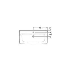 Geberit Renova Plan Waschtisch, Breite 100cm, Tiefe 48cm, Hahnloch mittig, ohne Über... GEBERIT-501707001 4025410867902 (Abb. 1)