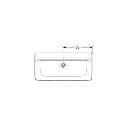 Geberit Renova Plan Waschtisch, Breite 100cm, Tiefe 48cm, ohne Hahnloch, ohne Überla... GEBERIT-501709001 4025410868541 (Abb. 1)