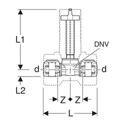 Geberit FlowFit Unterputz-Kugelhahn mit Dämmung Außendurchmesser 16mm, 10 bar... GEBERIT-619870001 4025410773265 (Abb. 1)