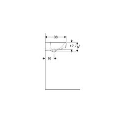 Geberit Renova Plan Handwaschbecken mit asymmetrischem Überlauf, 50x16,5x38cm, ohne ... GEBERIT-501630001 4025410866738 (Abb. 1)