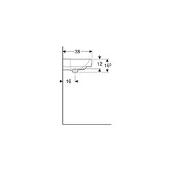 Geberit Renova Plan Handwaschbecken mit asymmetrischem Überlauf, 50x16,5x38cm, ohne ... GEBERIT-501631001 4025410858146 (Abb. 1)