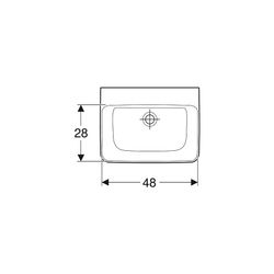 Geberit Renova Plan Handwaschbecken mit asymmetrischem Überlauf, 50x16,5x38cm, ohne ... GEBERIT-501631001 4025410858146 (Abb. 1)