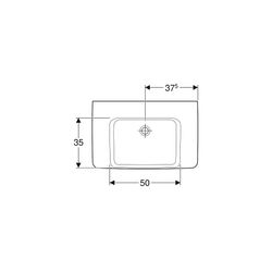 Geberit Renova Plan Waschtisch, Ablagefläche beidseitig, Breite 75cm, Tiefe 48cm, oh... GEBERIT-501697008 4025410868329 (Abb. 1)