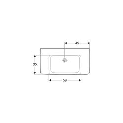 Geberit Renova Plan Waschtisch, Ablagefläche beidseitig, Breite 90cm, Tiefe 48cm, oh... GEBERIT-501705008 4025410868398 (Abb. 1)