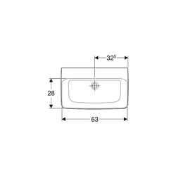 Geberit Renova Compact Waschtisch, Breite 65cm, Tiefe 40cm, ohne Hahnloch, ohne Über... GEBERIT-501717008 4025410868442 (Abb. 1)