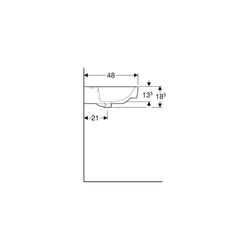 Geberit Renova Plan Doppelwaschtisch, Breite 130cm, Tiefe 48cm, Hahnloch mittig, Übe... GEBERIT-501710008 4025410868299 (Abb. 1)