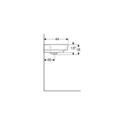 Geberit Renova Plan Waschtisch, Breite 55cm, Tiefe 44cm, ohne Hahnloch, Überlauf sic... GEBERIT-501634008 4025410858276 (Abb. 1)