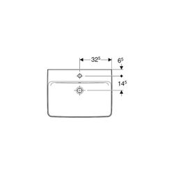 Geberit Renova Plan Waschtisch, Breite 65cm, Tiefe 48cm, Hahnloch mittig, Überlauf s... GEBERIT-501640001 4025410858542 (Abb. 1)