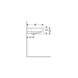 Geberit Renova Plan Waschtisch, Breite 65cm, Tiefe 48cm, ohne Hahnloch, ohne Überlau... GEBERIT-501643008 4025410858658 (Abb. 1)
