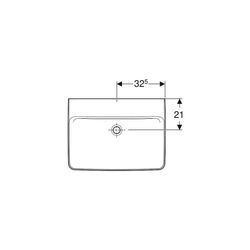 Geberit Renova Plan Waschtisch, Breite 65cm, Tiefe 48cm, ohne Hahnloch, ohne Überlau... GEBERIT-501643008 4025410858658 (Abb. 1)