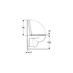Geberit Renova Plan Set Wand-WC Tiefspüler, mit WC-Sitz Tiefe 54cm, Weiß... GEBERIT-501758001 4025410893017 (Abb. 1)