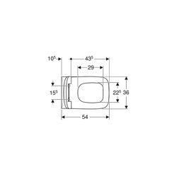 Geberit Renova Plan Set Wand-WC Tiefspüler, mit WC-Sitz Tiefe 54cm, Weiß... GEBERIT-501758001 4025410893017 (Abb. 1)