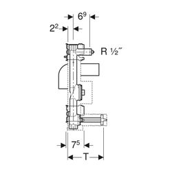 Geberit GIS Set Waschtisch für Standarmatur, einer Wasserzählerstrecke mit Unterputz... GEBERIT-461172001 4025410907042 (Abb. 1)