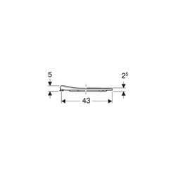 Geberit iCon WC-Sitzring barrierefrei, Befestigung von oben Weiß/Kunststoff... GEBERIT-501875001 4025410923233 (Abb. 1)