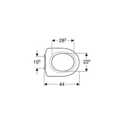 Geberit iCon WC-Sitzring barrierefrei, Befestigung von oben Weiß/Kunststoff... GEBERIT-501875001 4025410923233 (Abb. 1)