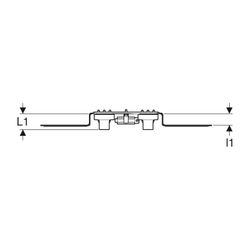 Geberit FlowFit Anschlusswinkel 90 Grad vormontiert, zweifach, abgesetzt, Ablaufrohr... GEBERIT-619681001 4025416602637 (Abb. 1)
