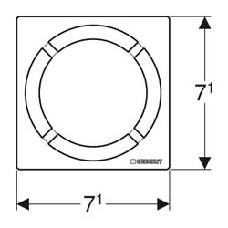 Geberit Designrost Circle, 8x8cm... GEBERIT-154311001 4025416444817 (Abb. 1)