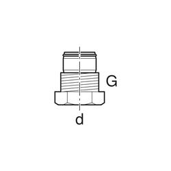 Geberit FlowFit Anschlussverschraubung mit Außengewinde Außendurchmesser 16mm... GEBERIT-619267221 4025416188773 (Abb. 1)