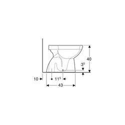 Geberit Renova Stand-WC Tiefspüler, Abgang vertikal, teilgeschlossene Form, Rimfree ... GEBERIT-500399012 4025410572998 (Abb. 1)
