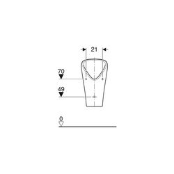 Geberit Narva Urinal wasserlos, Abgang nach hinten oder unten... GEBERIT-501657008 4025410950888 (Abb. 1)