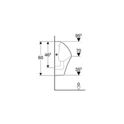 Geberit Narva Urinal wasserlos, Abgang nach hinten oder unten... GEBERIT-501657008 4025410950888 (Abb. 1)