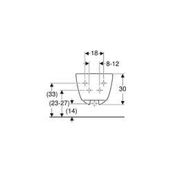 Geberit iCon Wandbidet geschlossene Form, Tiefe 53cm, Überlauf sichtbar, Weiß/KeraTe... GEBERIT-501898008 4025410945846 (Abb. 1)