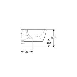 Geberit iCon Wandbidet geschlossene Form, Tiefe 53cm, Überlauf sichtbar, Weiß/KeraTe... GEBERIT-501898008 4025410945846 (Abb. 1)
