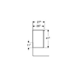 Geberit iCon Unterschrank für Handwaschbecken, 1 Tür 38x41,5cm, Tür rechts, Lava lac... GEBERIT-502300JK1 4025410942180 (Abb. 1)