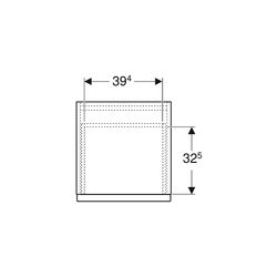 Geberit iCon Seitenschrank mit zwei Schubladen H 60cm, Weiß lackiert hochglänzend/pu... GEBERIT-502315011 4025410941589 (Abb. 1)